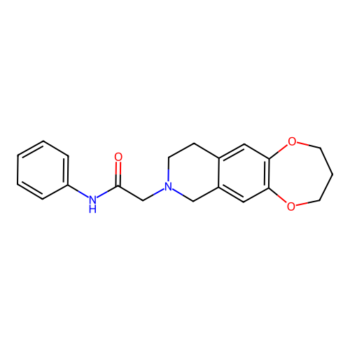 2-(2,3,4,7,9,10-hexahydro-[1,4]dioxepino[2,3-g]isoquinolin-8-yl)-N-phenylacetamide structure