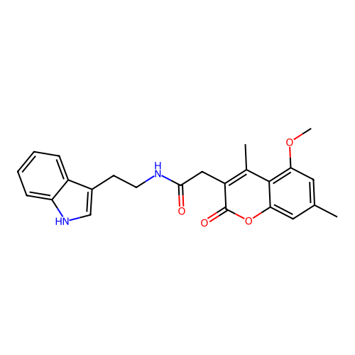 N-(2-(1H-indol-3-yl)ethyl)-2-(5-methoxy-4,7-dimethyl-2-oxo-2H-chromen-3-yl)acetamide structure