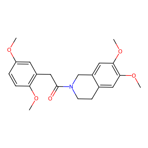 1-(6,7-dimethoxy-3,4-dihydroisoquinolin-2(1H)-yl)-2-(2,5-dimethoxyphenyl)ethanone structure
