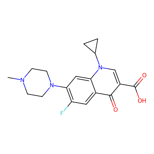 N-Methylciprofloxacin structure