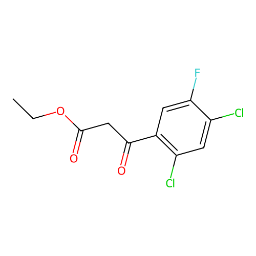 Ethyl 2,4-dichloro-5-fluorobenzoylacetate structure