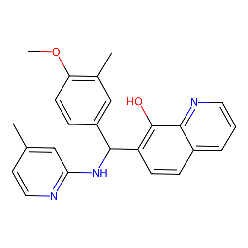 7-[(4-Methoxy-3-methylphenyl)-[(4-methylpyridin-2-yl)amino]methyl]quinolin-8-ol structure