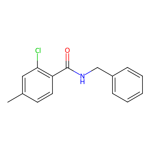 N-benzyl-2-chloro-4-methylbenzamide structure