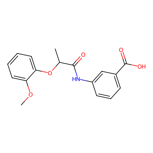 3-[2-(2-methoxyphenoxy)propanoylamino]benzoic Acid structure