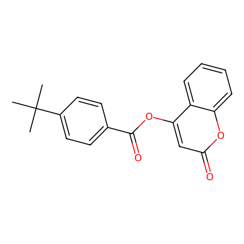 2-oxo-2H-chromen-4-yl 4-tert-butylbenzoate structure