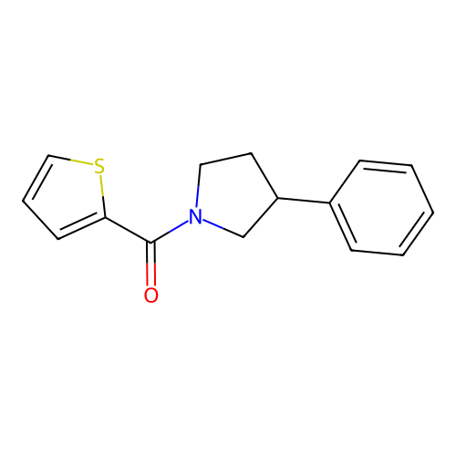 (3-Phenylpyrrolidin-1-yl)-thiophen-2-ylmethanone structure