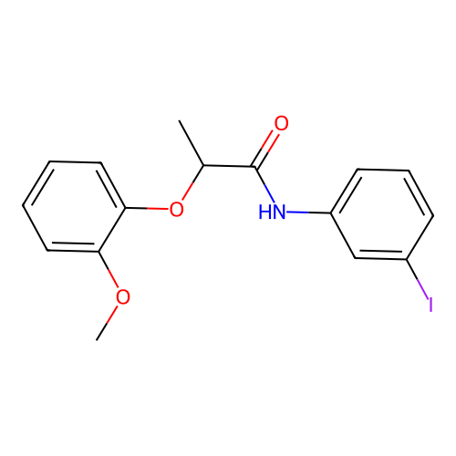 N-(3-iodophenyl)-2-(2-methoxyphenoxy)propanamide structure