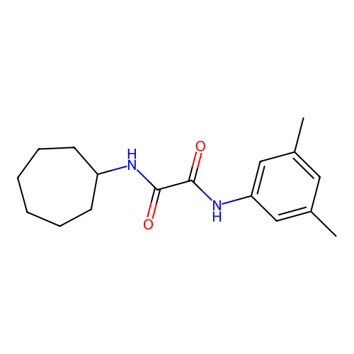 N1-cycloheptyl-N2-(3,5-dimethylphenyl)oxalamide structure