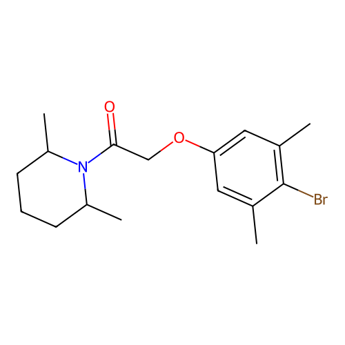 2-(4-Bromo-3,5-dimethylphenoxy)-1-(2,6-dimethylpiperidin-1-yl)ethanone structure