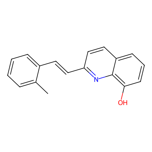 2-[(E)-2-(2-methylphenyl)ethenyl]quinolin-8-ol structure