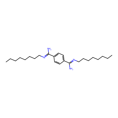 1-N',4-N'-dioctylbenzene-1,4-dicarboximidamide structure