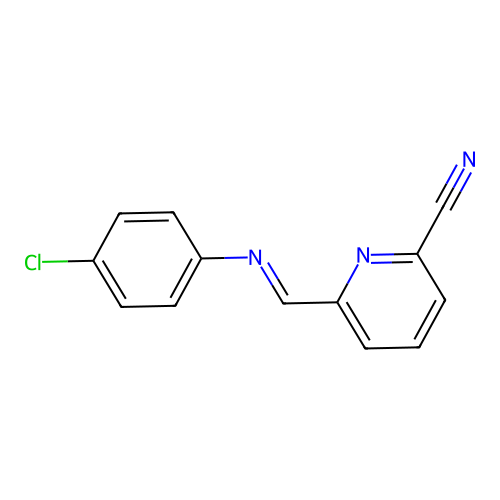 6-[(4-Chlorophenyl)iminomethyl]pyridine-2-carbonitrile structure