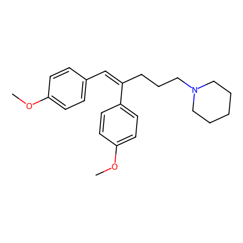 1-[4,5-Bis(4-methoxyphenyl)pent-4-enyl]piperidine structure