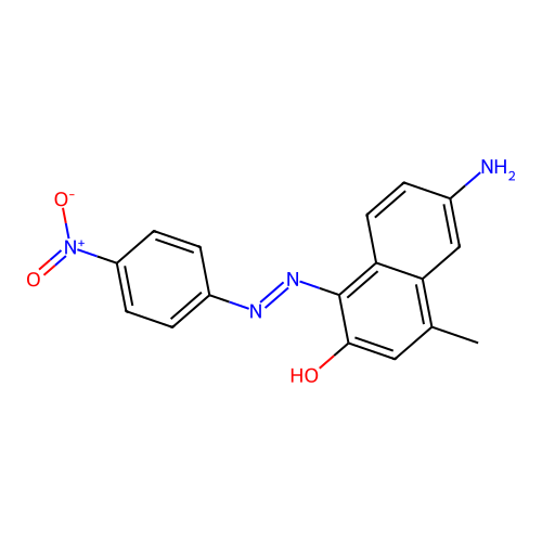 2-Naphthalenol, 6-amino-4-methyl-1-[2-(4-nitrophenyl)diazenyl]- structure