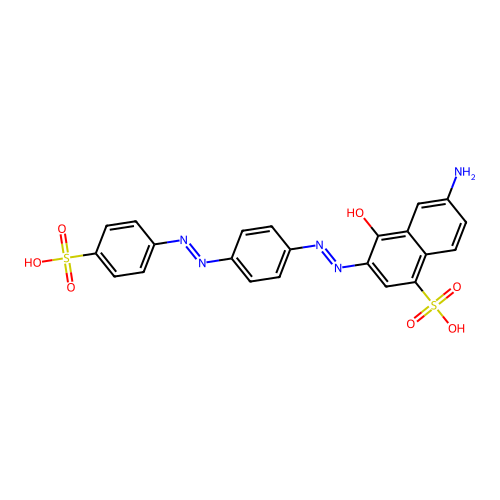 1-Naphthalenesulfonic acid, 6-amino-4-hydroxy-3-[2-[4-[2-(4-sulfophenyl)diazenyl]phenyl]diazenyl]- structure
