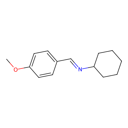 对甲氧基亚苄基环己胺 structure