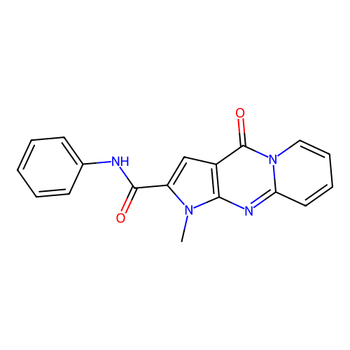 1-methyl-4-oxo-N-phenyl-1,4-dihydropyrido[1,2-a]pyrrolo[2,3-d]pyrimidine-2-carboxamide structure