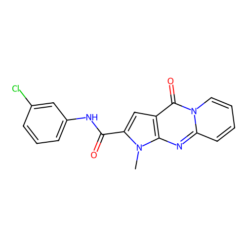 N-(3-chlorophenyl)-1-methyl-4-oxo-1,4-dihydropyrido[1,2-a]pyrrolo[2,3-d]pyrimidine-2-carboxamide structure