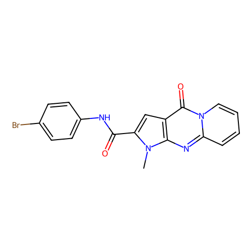 N-(4-bromophenyl)-1-methyl-4-oxo-1,4-dihydropyrido[1,2-a]pyrrolo[2,3-d]pyrimidine-2-carboxamide structure
