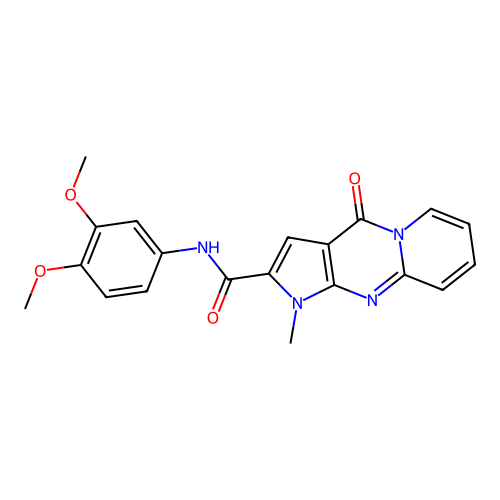 N-(3,4-dimethoxyphenyl)-1-methyl-4-oxo-1,4-dihydropyrido[1,2-a]pyrrolo[2,3-d]pyrimidine-2-carboxamide structure