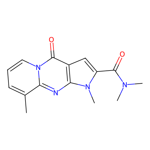 N,N,1,9-tetramethyl-4-oxo-1,4-dihydropyrido[1,2-a]pyrrolo[2,3-d]pyrimidine-2-carboxamide structure