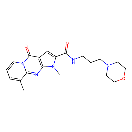 1,9-dimethyl-N-(3-morpholinopropyl)-4-oxo-1,4-dihydropyrido[1,2-a]pyrrolo[2,3-d]pyrimidine-2-carboxamide structure