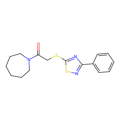 1-(Azepan-1-yl)-2-((3-phenyl-1,2,4-thiadiazol-5-yl)thio)ethanone structure