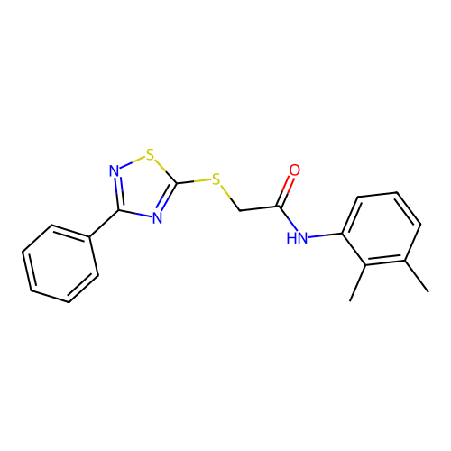 N-(2,3-dimethylphenyl)-2-[(3-phenyl-1,2,4-thiadiazol-5-yl)sulfanyl]acetamide structure