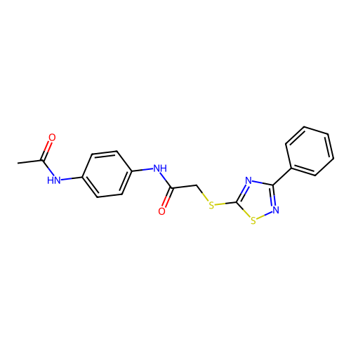 N-(4-acetamidophenyl)-2-[(3-phenyl-1,2,4-thiadiazol-5-yl)sulfanyl]acetamide structure