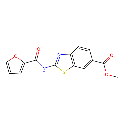 Methyl 2-(furan-2-carboxamido)benzo[d]thiazole-6-carboxylate structure