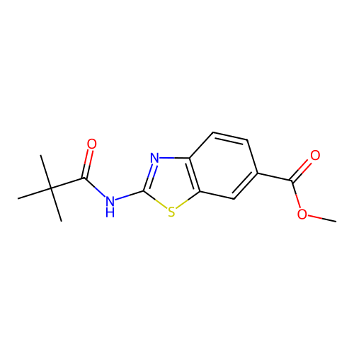 Methyl 2-pivalamidobenzo[d]thiazole-6-carboxylate structure