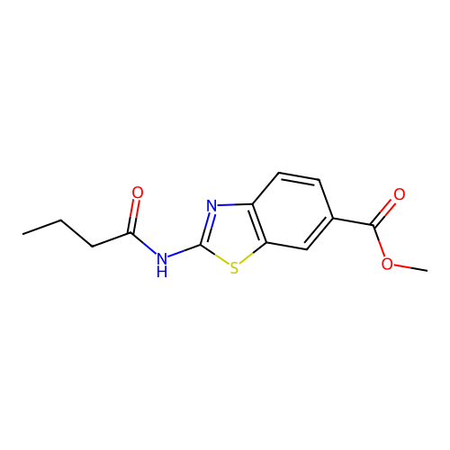 Methyl 2-butyramidobenzo[d]thiazole-6-carboxylate structure