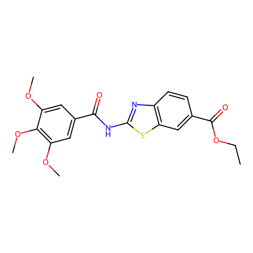 Ethyl 2-(3,4,5-trimethoxybenzamido)benzo[d]thiazole-6-carboxylate structure