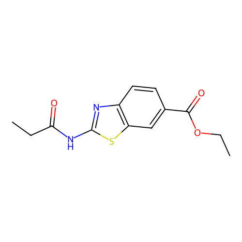 Ethyl 2-propionamidobenzo[d]thiazole-6-carboxylate structure