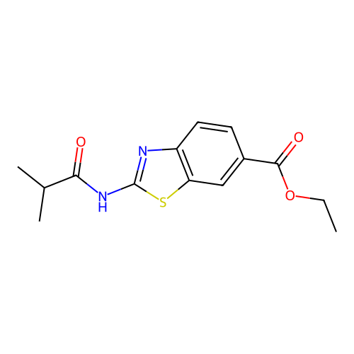 Ethyl 2-isobutyramidobenzo[d]thiazole-6-carboxylate structure