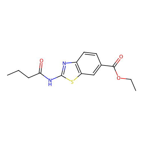 Ethyl 2-butyramidobenzo[d]thiazole-6-carboxylate structure