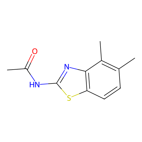 N-(4,5-dimethyl-1,3-benzothiazol-2-yl)acetamide structure