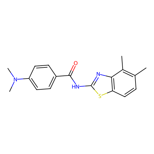 4-(dimethylamino)-N-(4,5-dimethylbenzo[d]thiazol-2-yl)benzamide structure