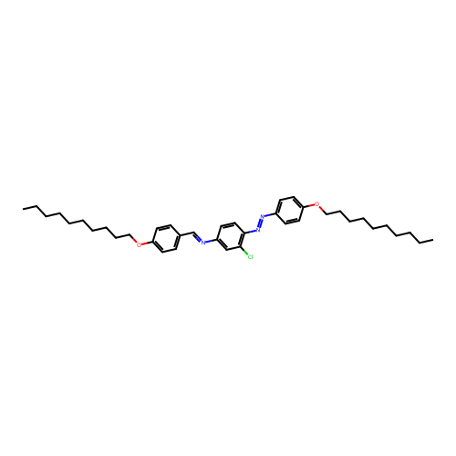 Benzenamine, 3-chloro-4-[2-[4-(decyloxy)phenyl]diazenyl]-N-[[4-(decyloxy)phenyl]methylene]- structure