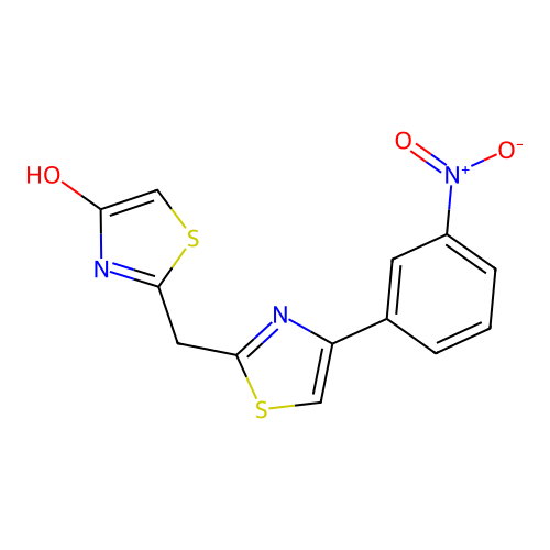 2-{[4-(3-Nitrophenyl)-1,3-thiazol-2-yl]methyl}-1,3-thiazol-4-ol structure