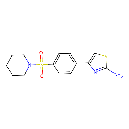 4-(4-Piperidin-1-ylsulfonylphenyl)-1,3-thiazol-2-amine structure