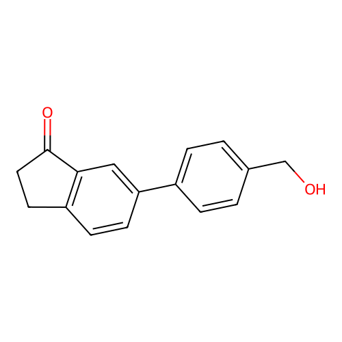 6-[4-(Hydroxymethyl)phenyl]-2,3-dihydroinden-1-one structure