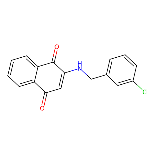 2-(3-Chloro-benzylamino)-[1,4]naphthoquinone structure