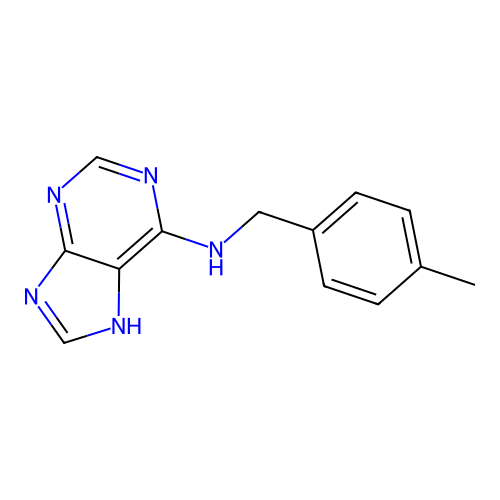 N-[(4-methylphenyl)methyl]-7H-purin-6-amine structure