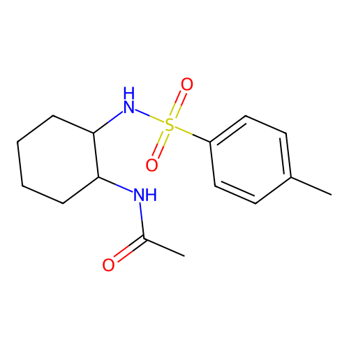 N-[2-[(4-methylphenyl)sulfonylamino]cyclohexyl]acetamide structure