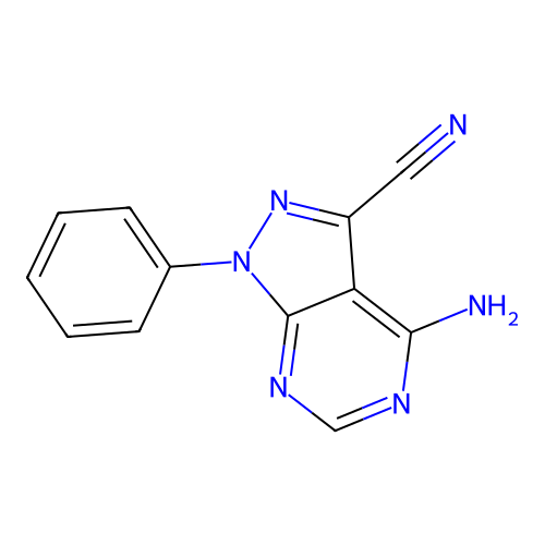 4-Amino-1-phenyl-1H-pyrazolo[3,4-d]pyrimidine-3-carbonitrile structure