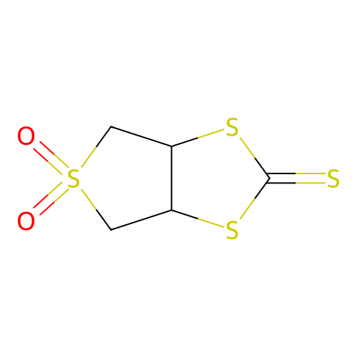 5,5-Dioxo-3a,4,6,6a-tetrahydrothieno[3,4-d][1,3]dithiole-2-thione structure