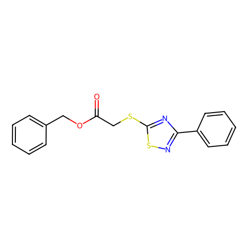 Benzyl 2-[(3-phenyl-1,2,4-thiadiazol-5-yl)sulfanyl]acetate structure