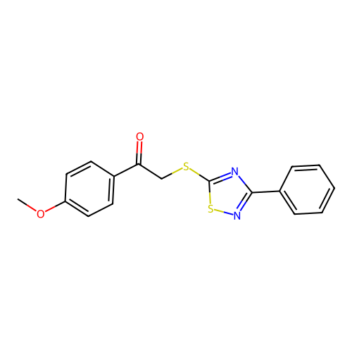 1-(4-Methoxyphenyl)-2-((3-phenyl-1,2,4-thiadiazol-5-yl)thio)ethanone structure