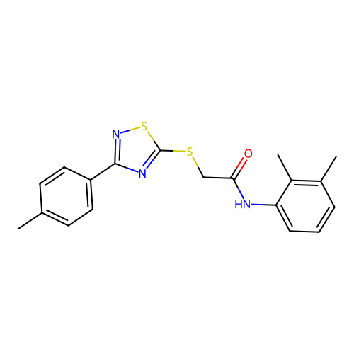 N-(2,3-dimethylphenyl)-2-((3-(p-tolyl)-1,2,4-thiadiazol-5-yl)thio)acetamide structure